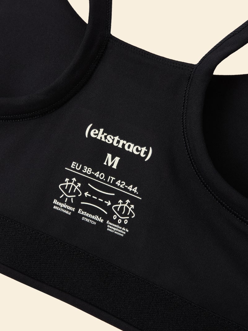 Sujetador deportivo de sujeción ligera - (ekstract) Negro - Kiabi