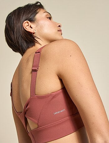 Sujetador deportivo efecto retorcido en la espalda sujeción fuerte - (ekstract)