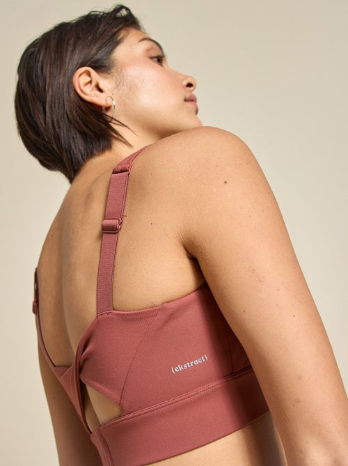 Sujetador deportivo efecto retorcido en la espalda sujeción fuerte - (ekstract) - Kiabi Sujetador deportivo efecto retorcido en la espalda sujeción fuerte - (ekstract) - Kiabi