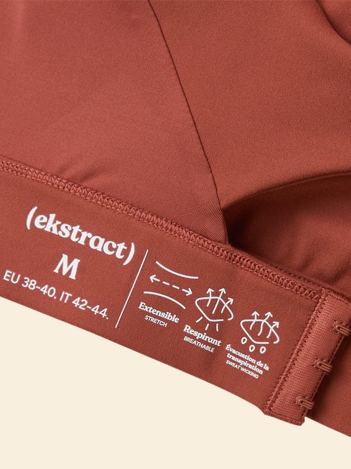 Sujetador deportivo efecto retorcido en la espalda sujeción fuerte - (ekstract) - Kiabi Sujetador deportivo efecto retorcido en la espalda sujeción fuerte - (ekstract) - Kiabi