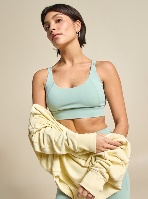 Sujetador deportivo efecto retorcido en la espalda sujeción fuerte - (ekstract) - Kiabi Sujetador deportivo efecto retorcido en la espalda sujeción fuerte - (ekstract) - Kiabi