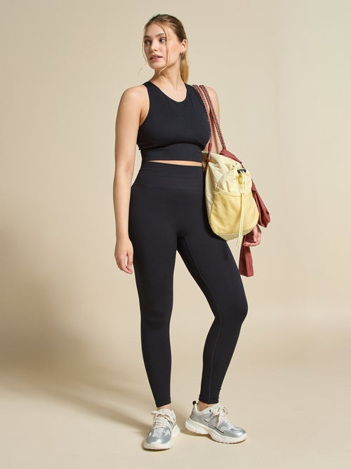 Sujetador deportivo en canalé de sujeción ligera - (ekstract) - Kiabi