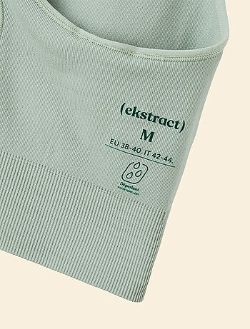 Sujetador deportivo en canalé de sujeción ligera - (ekstract)