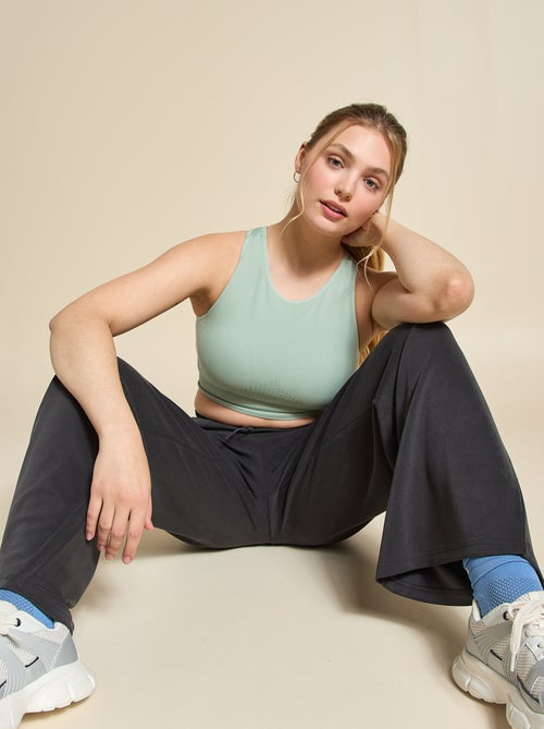 Sujetador deportivo en canalé de sujeción ligera - (ekstract) - Kiabi Sujetador deportivo en canalé de sujeción ligera - (ekstract) - Kiabi