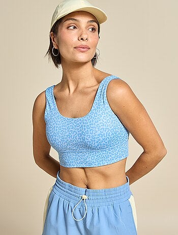 Sujetador deportivo estampado leopardo sujeción ligera - (ekstract)