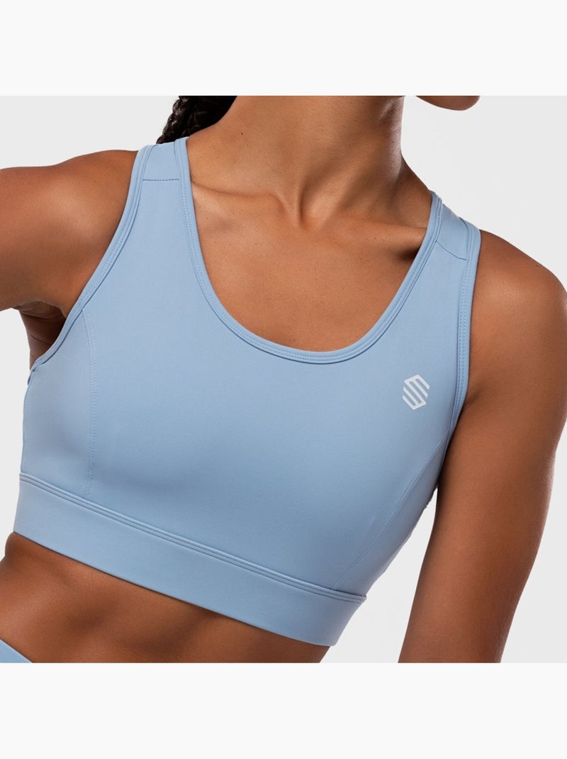 Sujetador deportivo fitness mujer rain Azul grisáceo - Kiabi