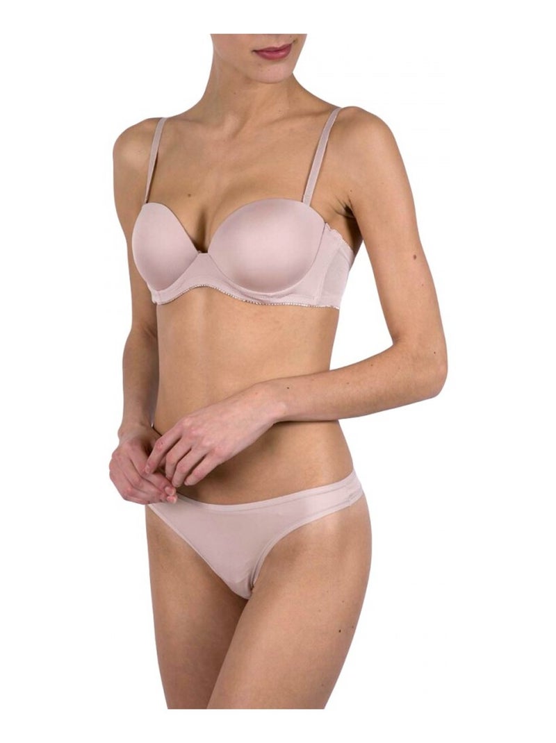 Sujetador Deportivo Microfibra Beige - Kiabi