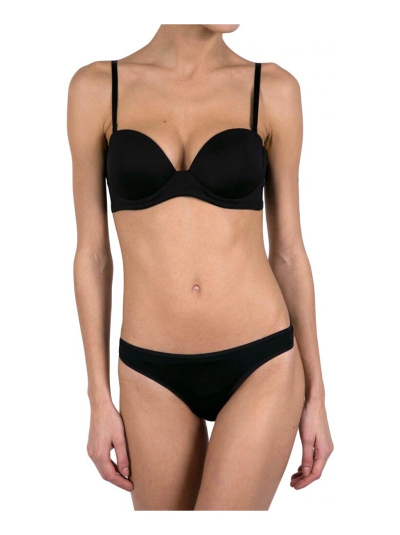 Sujetador Deportivo Microfibra Negro - Kiabi
