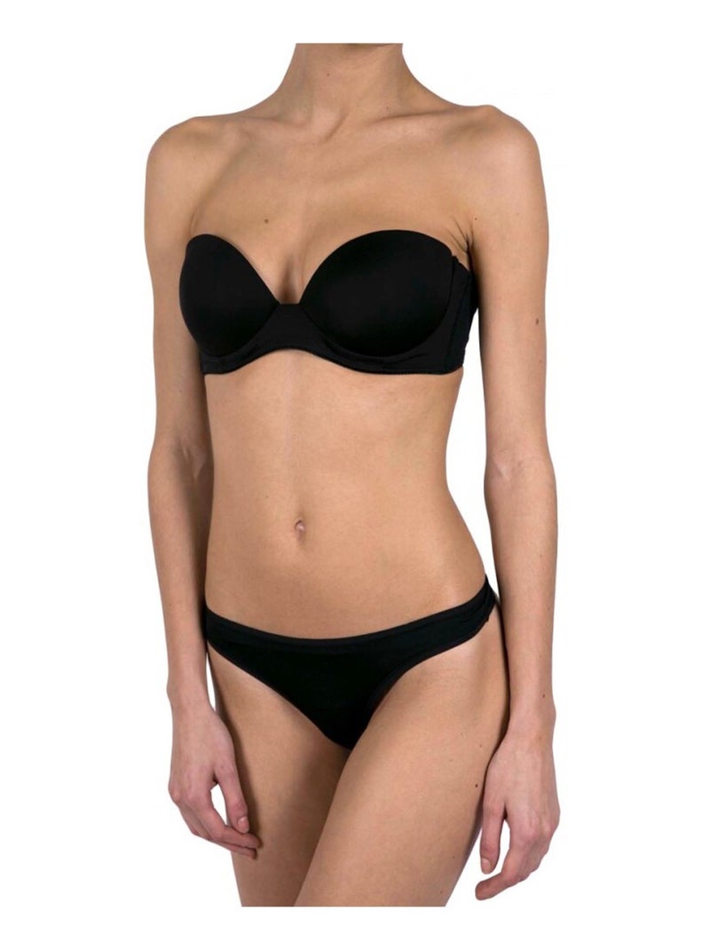 Sujetador Deportivo Microfibra Negro - Kiabi