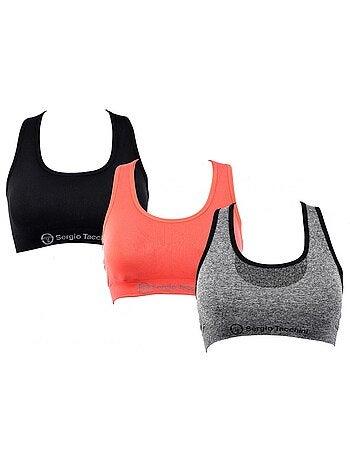 Sujetador deportivo Mujer SERGIO TACCHINI Pack de 3
