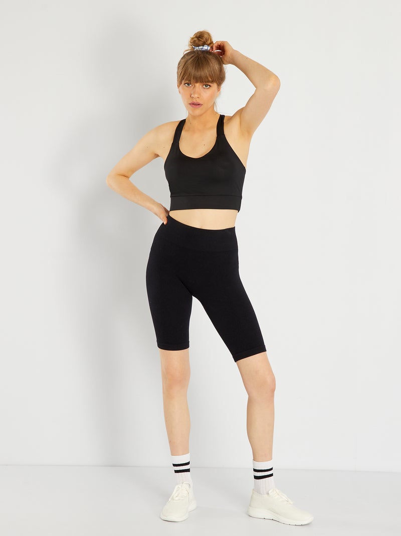 Sujetador deportivo negro - Kiabi