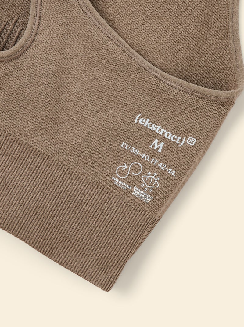 Sujetador deportivo sin costuras - (ekstract) Beige - Kiabi