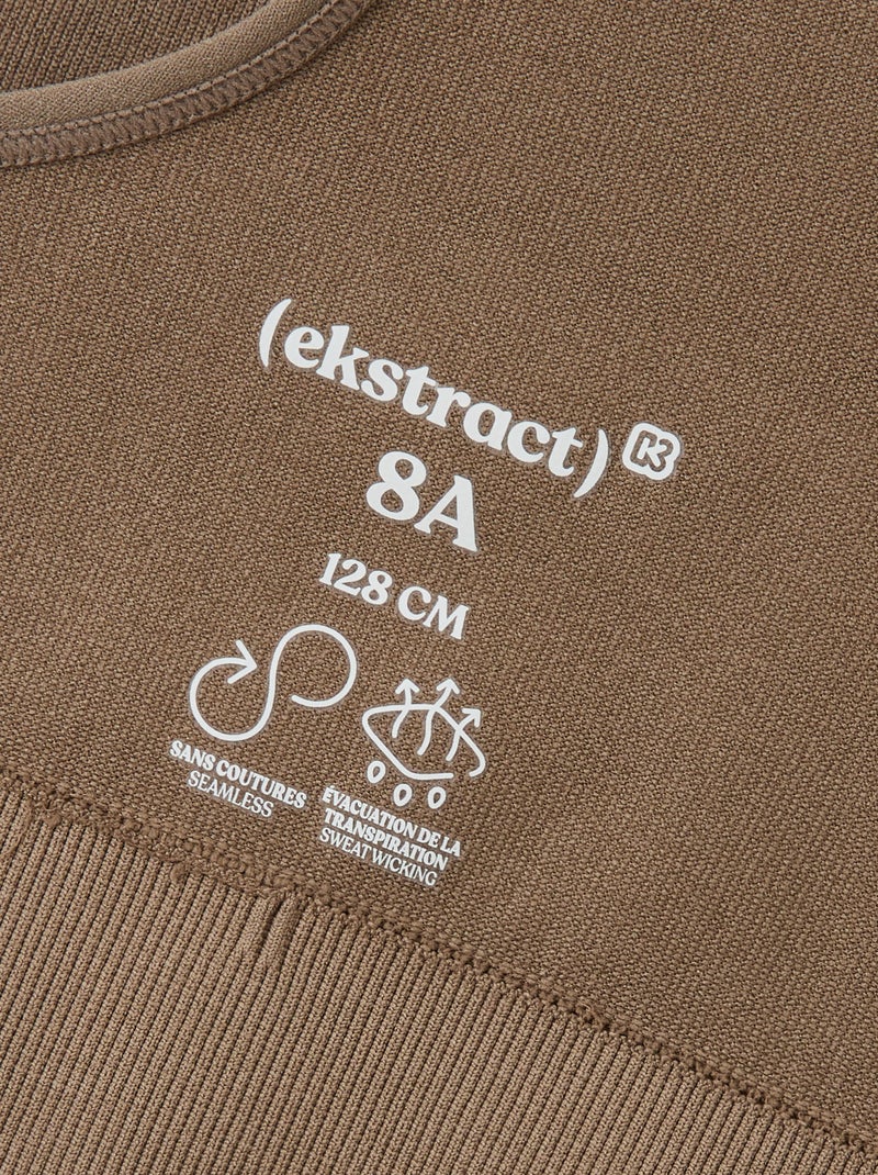 Sujetador deportivo sin costuras - (ekstract) Beige - Kiabi