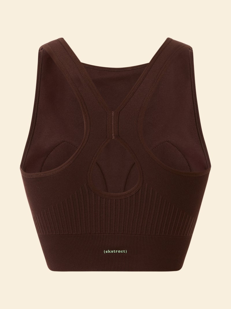 Sujetador deportivo sin costuras - (ekstract) Marron - Kiabi