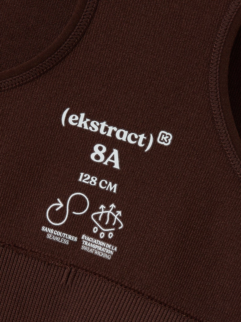 Sujetador deportivo sin costuras - (ekstract) Marron - Kiabi