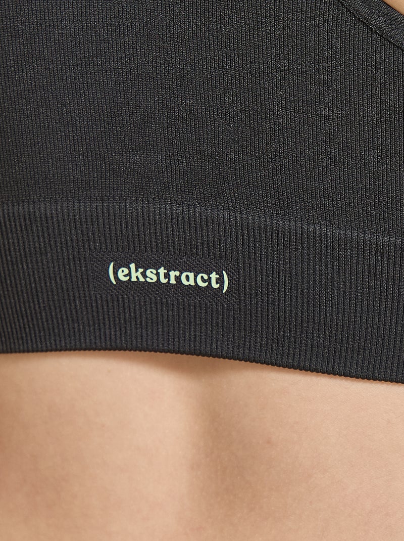 Sujetador deportivo sin costuras - (ekstract) Negro - Kiabi