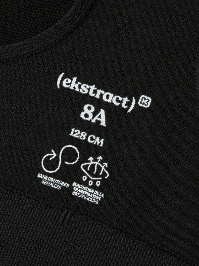 Sujetador deportivo sin costuras - (ekstract) Negro - Kiabi