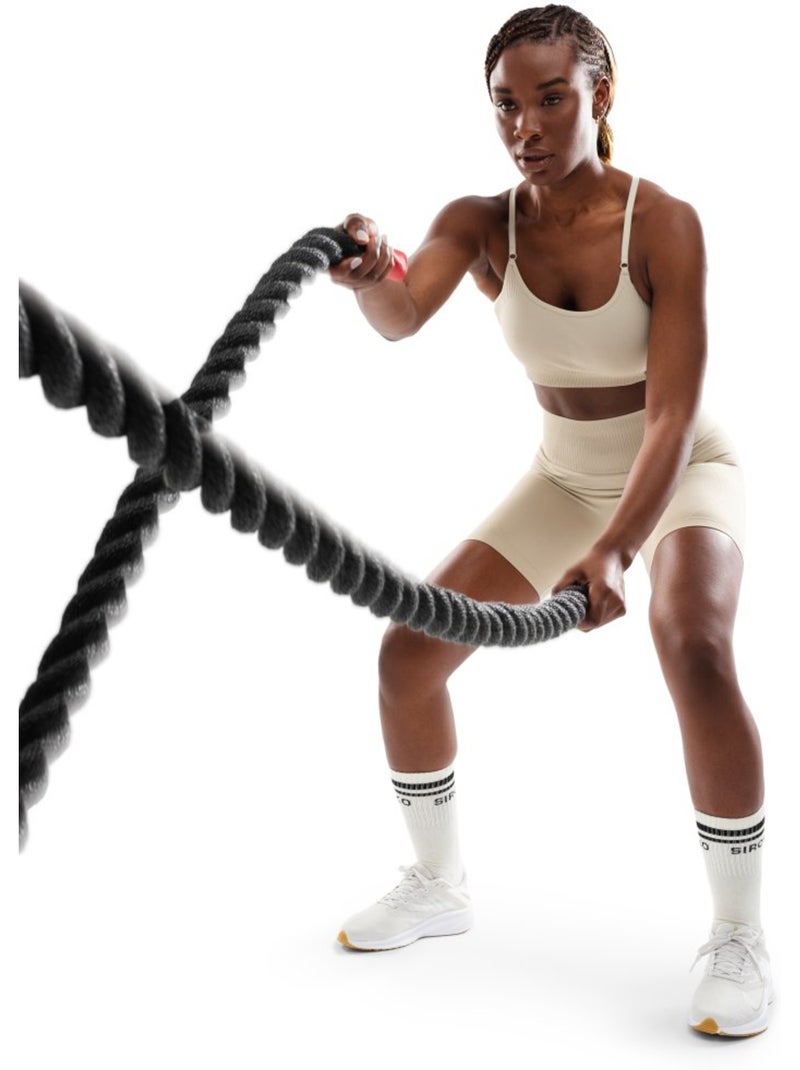 Sujetador deportivo sin costuras mujer fitness mujer spark Beige - Kiabi