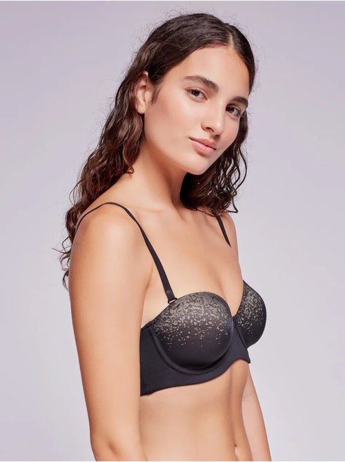 Sujetador desmontable de capacidad con aro y foam, de jacquard degradado - Kiabi Sujetador desmontable de capacidad con aro y foam, de jacquard degradado - Kiabi