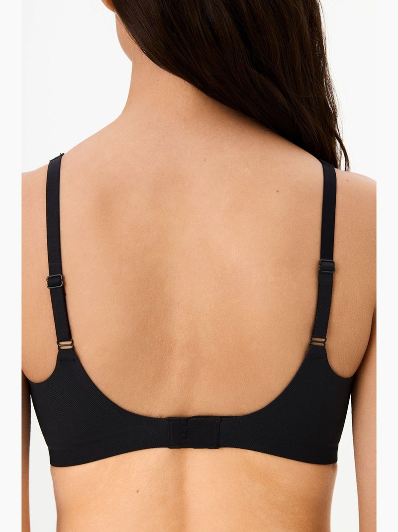Sujetador fit decolette sin marcas con relleno penti Negro - Kiabi