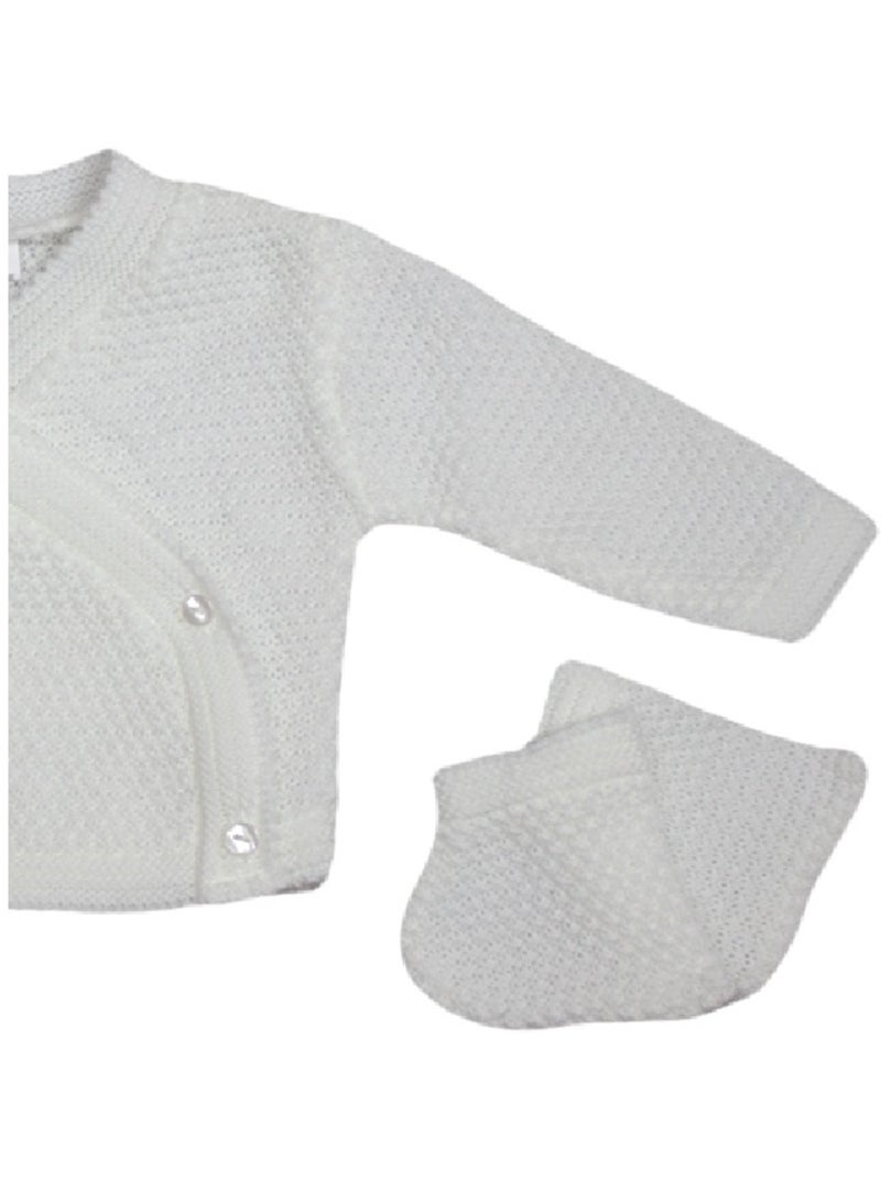 Sujetador + Gorro + Patucos Les Chatounets Blanco - Kiabi