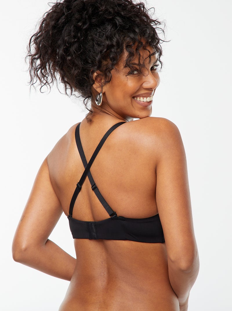 Sujetador invisible D y E Negro - Kiabi