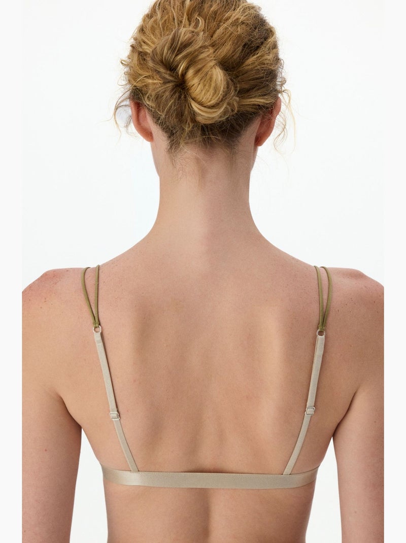 Sujetador micro mujer encaje triángulo penti Beige arcilla - Kiabi