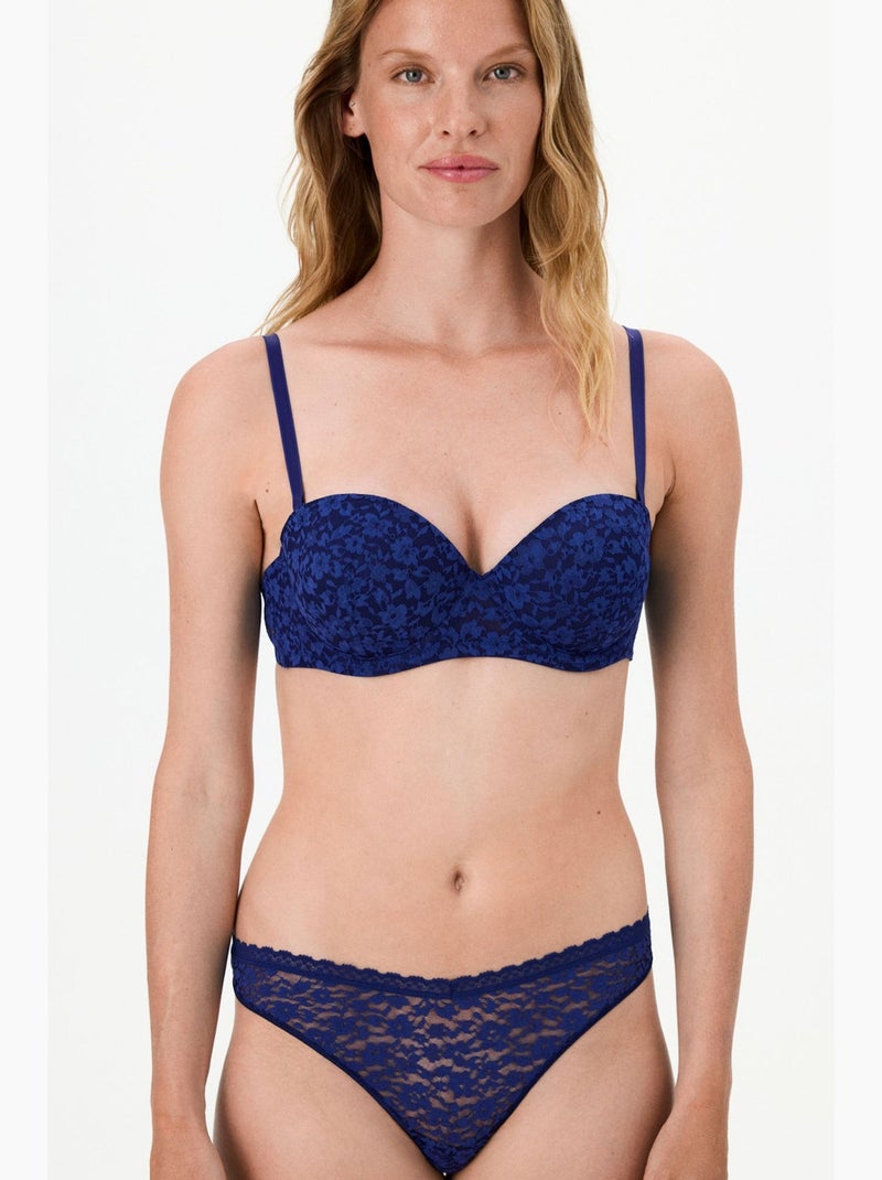 Sujetador mujer pop lace penti Azul marino - Kiabi