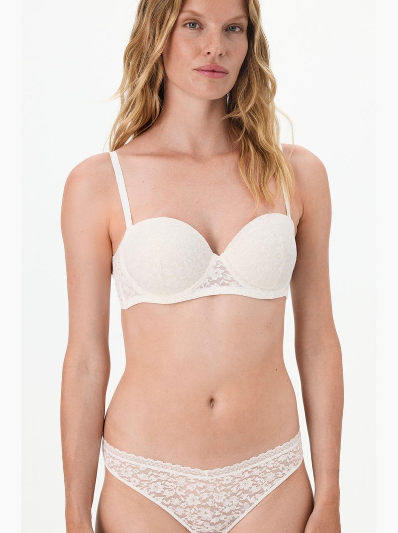 Sujetador mujer pop lace penti Blanco roto - Kiabi