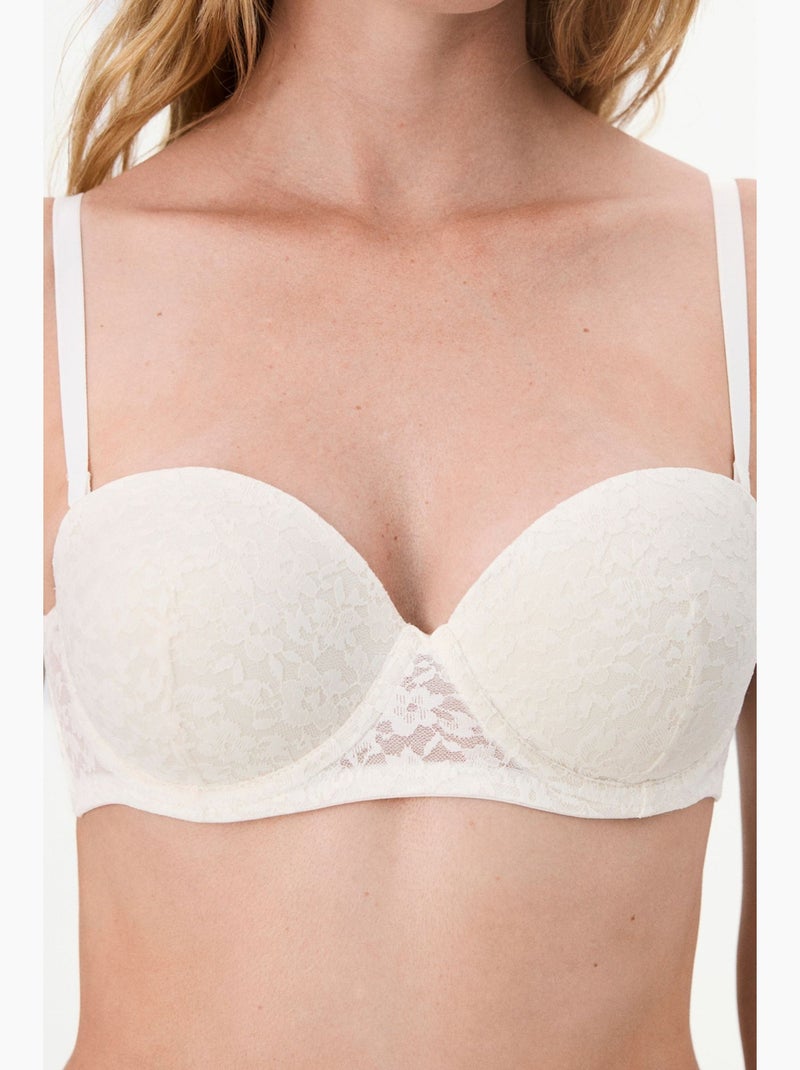 Sujetador mujer pop lace penti Blanco roto - Kiabi