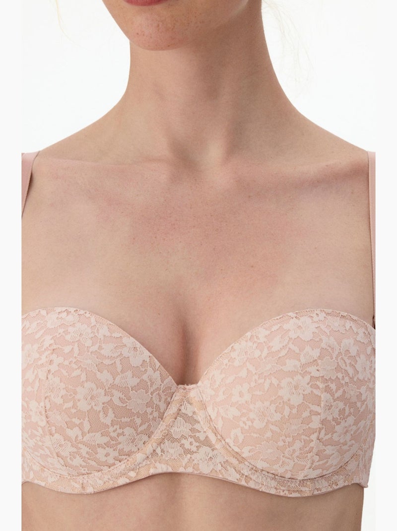 Sujetador mujer pop lace penti Rosa almendra - Kiabi