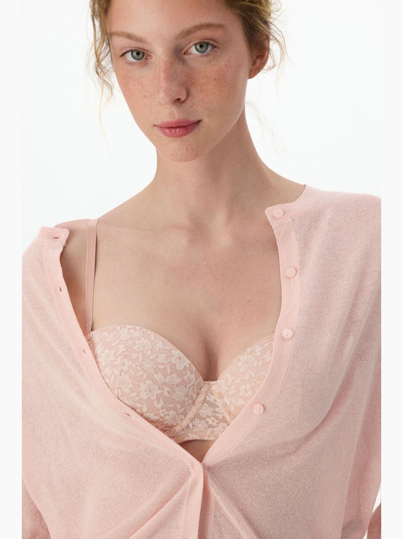 Sujetador mujer pop lace penti Rosa almendra - Kiabi