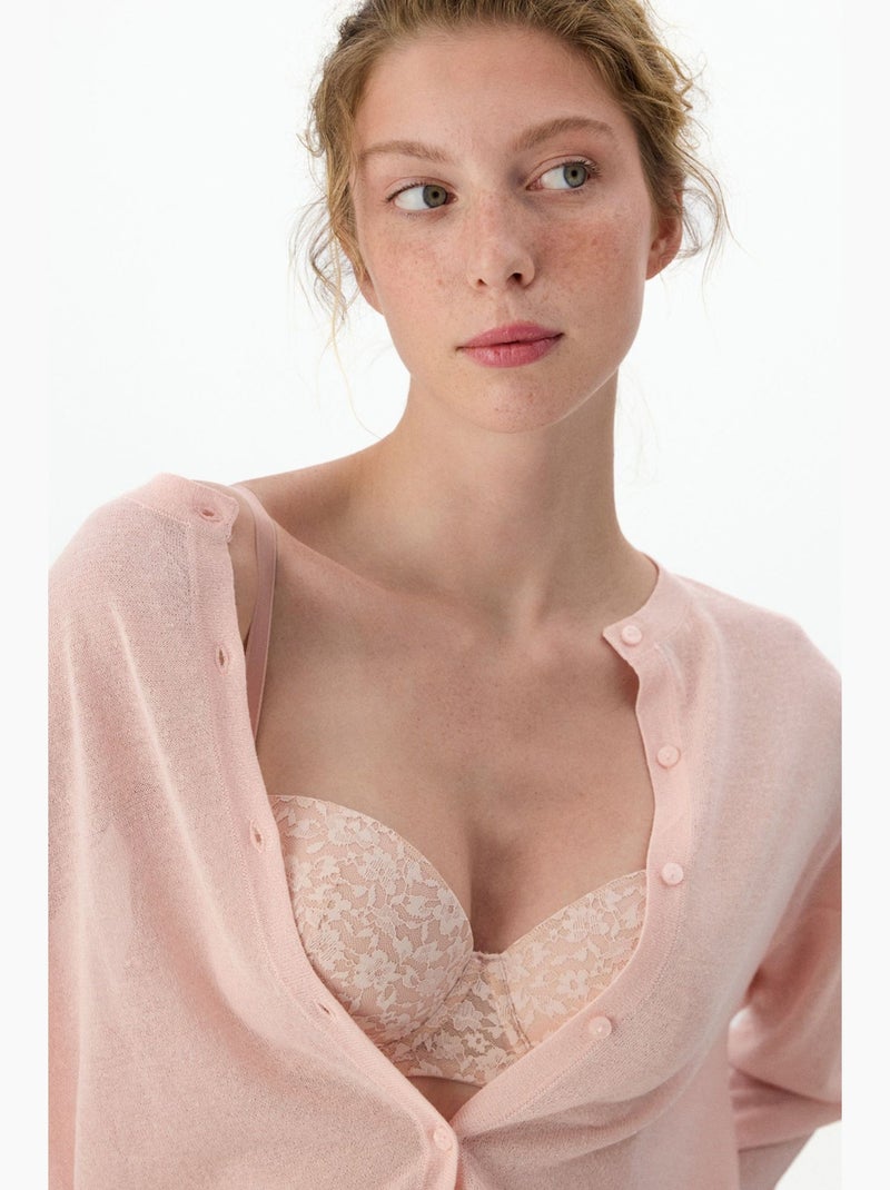 Sujetador mujer pop lace penti Rosa almendra - Kiabi