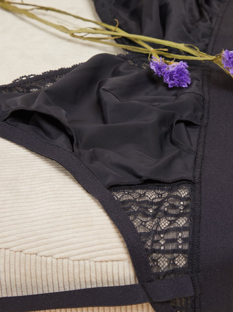 Sujetador posoperatorio de encaje - Octubre rosa negro - Kiabi