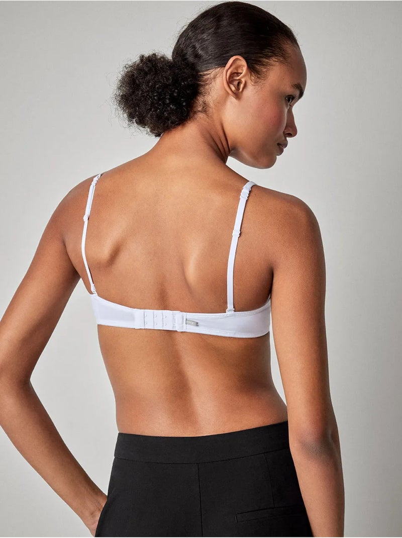 Sujetador push-up +1 con aro, foam y tirantes multiposición Blanco - Kiabi