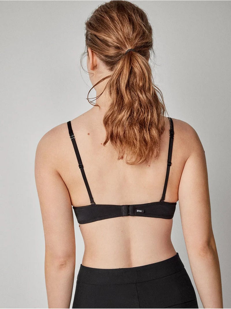 Sujetador push-up +1 con aro, foam y tirantes multiposición Negro - Kiabi