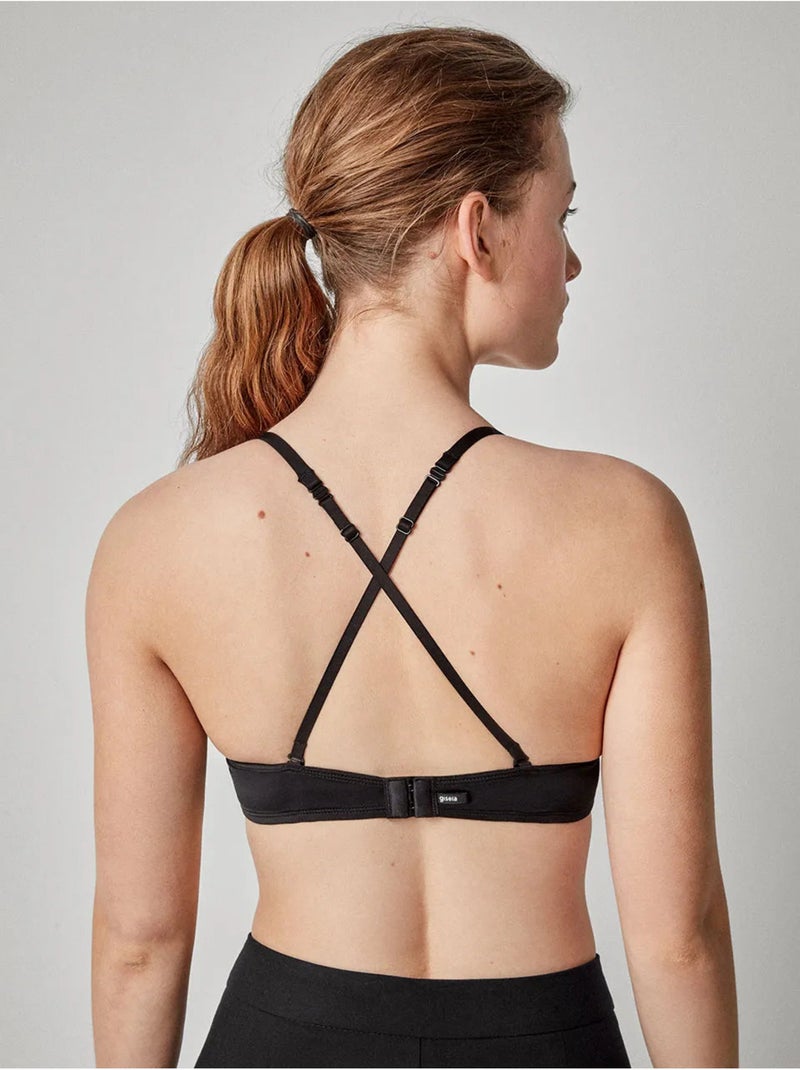 Sujetador push-up +1 con aro, foam y tirantes multiposición Negro - Kiabi