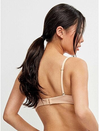 Sujetador push-up con aro y foam, de algodón y plumetti