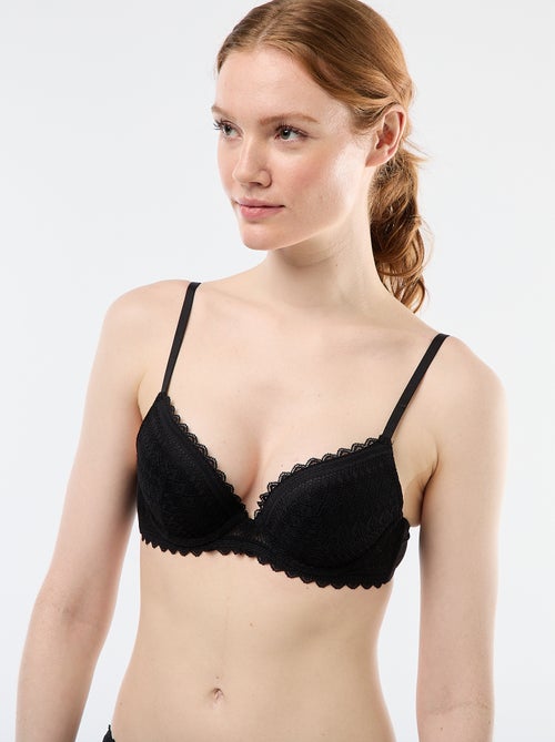 Sujetador push-up de encaje - Kiabi
