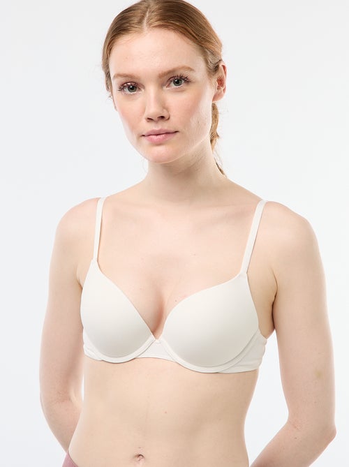 Sujetador push-up invisible de microfibra - Kiabi