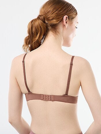 Sujetador push-up invisible de microfibra