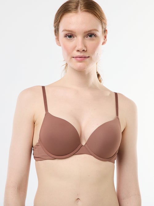 Sujetador push-up invisible de microfibra - Kiabi