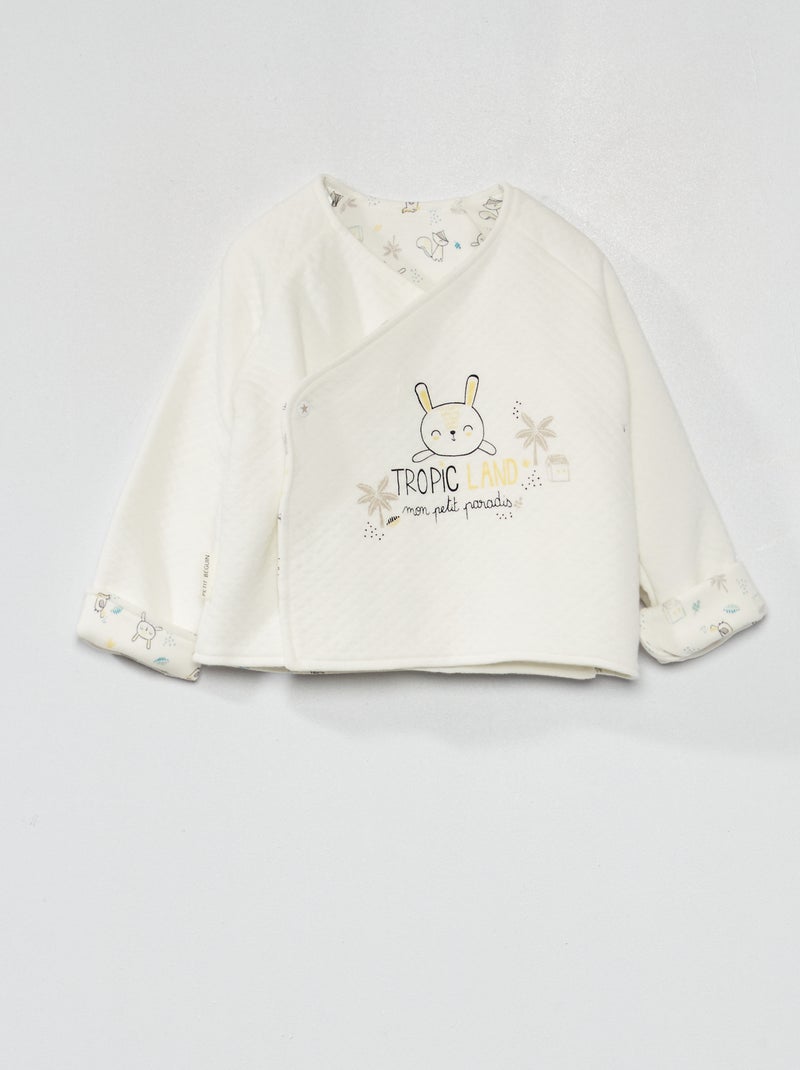 Sujetador reversible de punto acolchado crudo - Kiabi