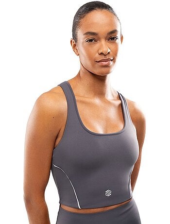 Sujetador running mujer mujer angkor dark gray
