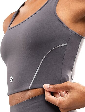 Sujetador running mujer mujer angkor dark gray