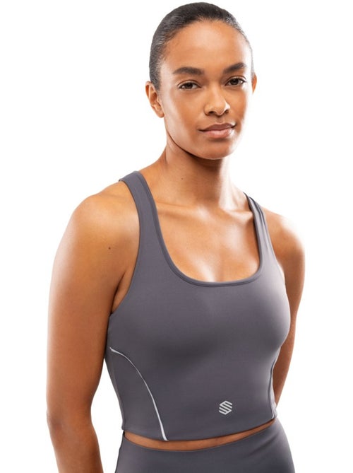 Sujetador running mujer mujer angkor dark gray - Kiabi