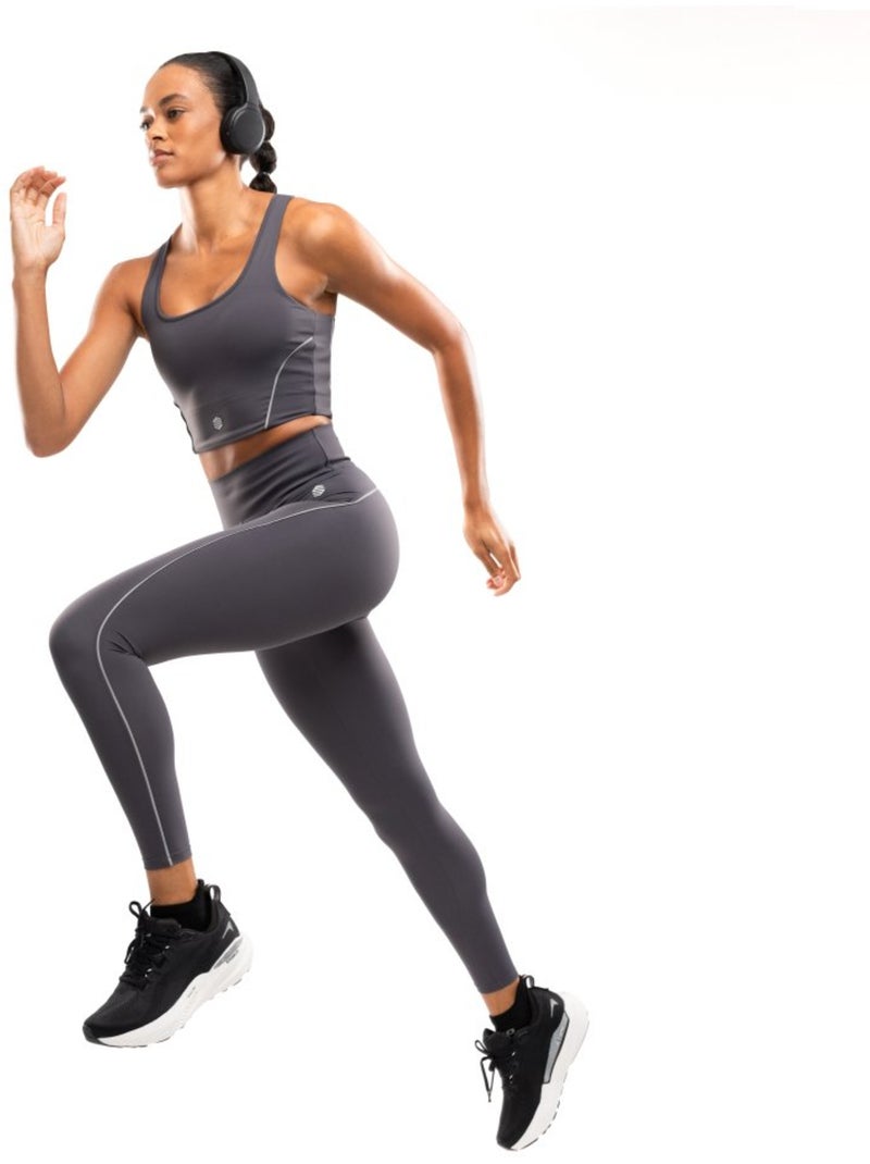 Sujetador running mujer mujer angkor dark gray Blanco Gris - Kiabi