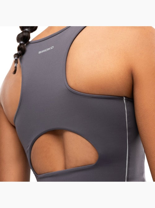 Sujetador running mujer mujer angkor dark gray - Kiabi