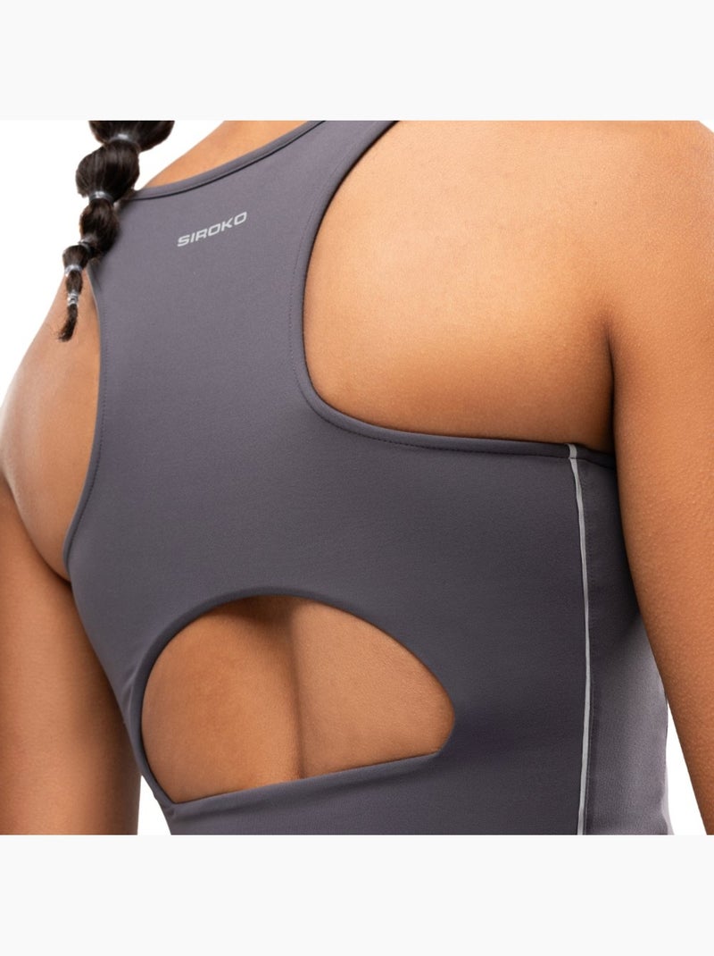 Sujetador running mujer mujer angkor dark gray Blanco Gris - Kiabi