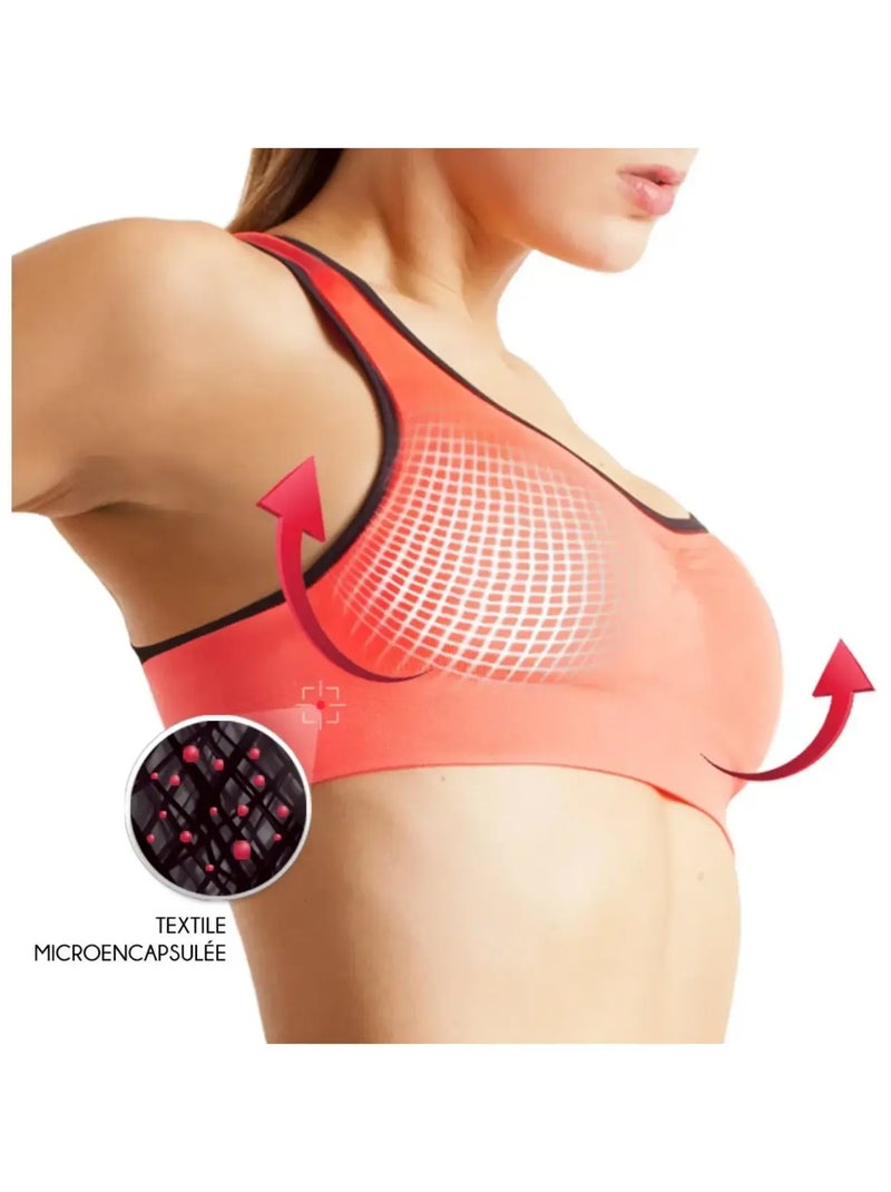 Sujetador Top Fit Active Reafirmante Coral - Kiabi